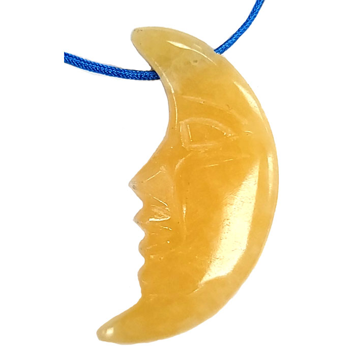 MOON FACE 20X36MM HONEY JASPER